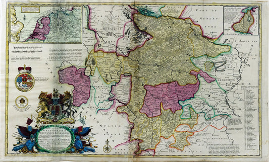 Herman Moll,  A New and Exact Map of the Electorate of Brunswick-Lunenburg. 1722