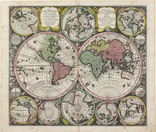 Seutter, Matthew.  Diversi Globe. Augsburg, c. 1730