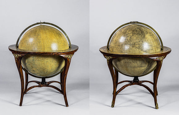 Anders Akerman and Fridick Akrel. Globe Terraqueus...Societ, Cosmograph. Upsal; Celestial Globe (without cartouche as issued). Stockholm 1780.