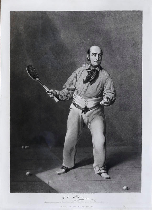 William Bromley. J. E. Barre, Representing him engaged in the Grand Match played in the Tennis Court - Lords Cricket Ground, July 3rd, 1849.