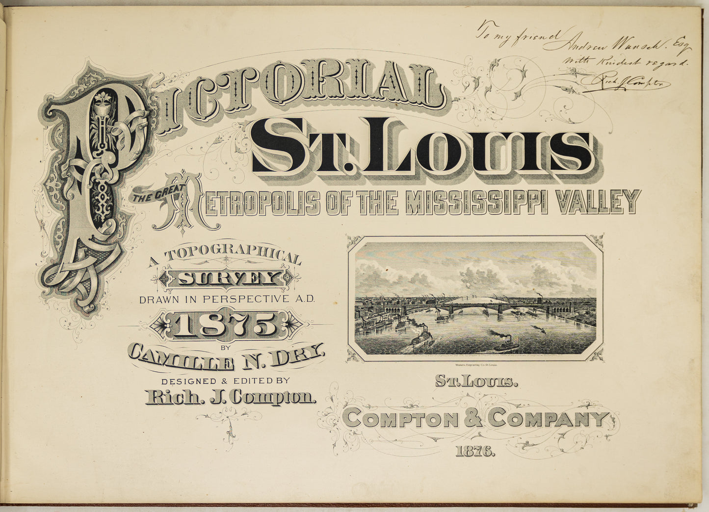 Pictorial St. Louis: The Great Metropolis of the Mississippi Valley. A Topographical Survey Drawn in Perspective A.D. 1875.