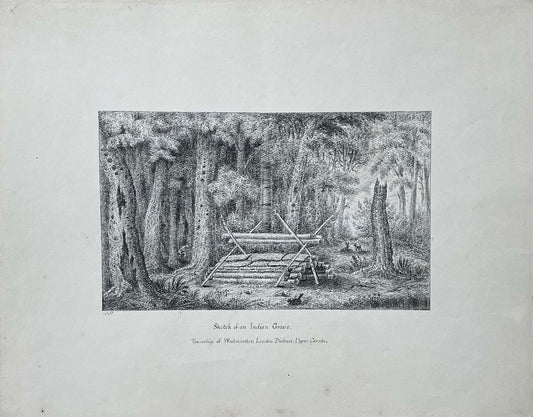 Sketch of an Indian grave, Township of Westminster, London District, Upper Canada
