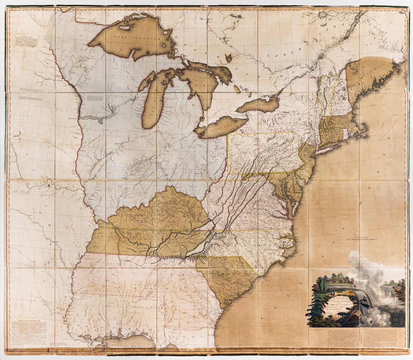 ARROWSMITH, Aaron (1750-1823)  A Map of the United States of North America. 1796