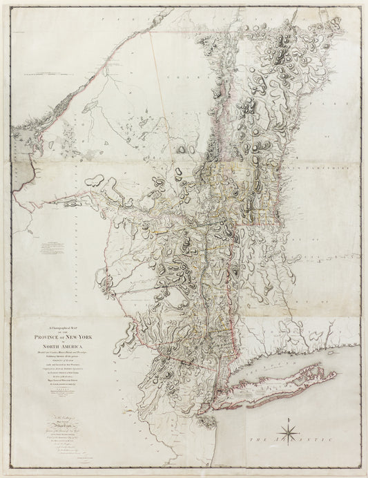 Claude Joseph Suathier. A Chorographical Map of the Province of New-York...1779.