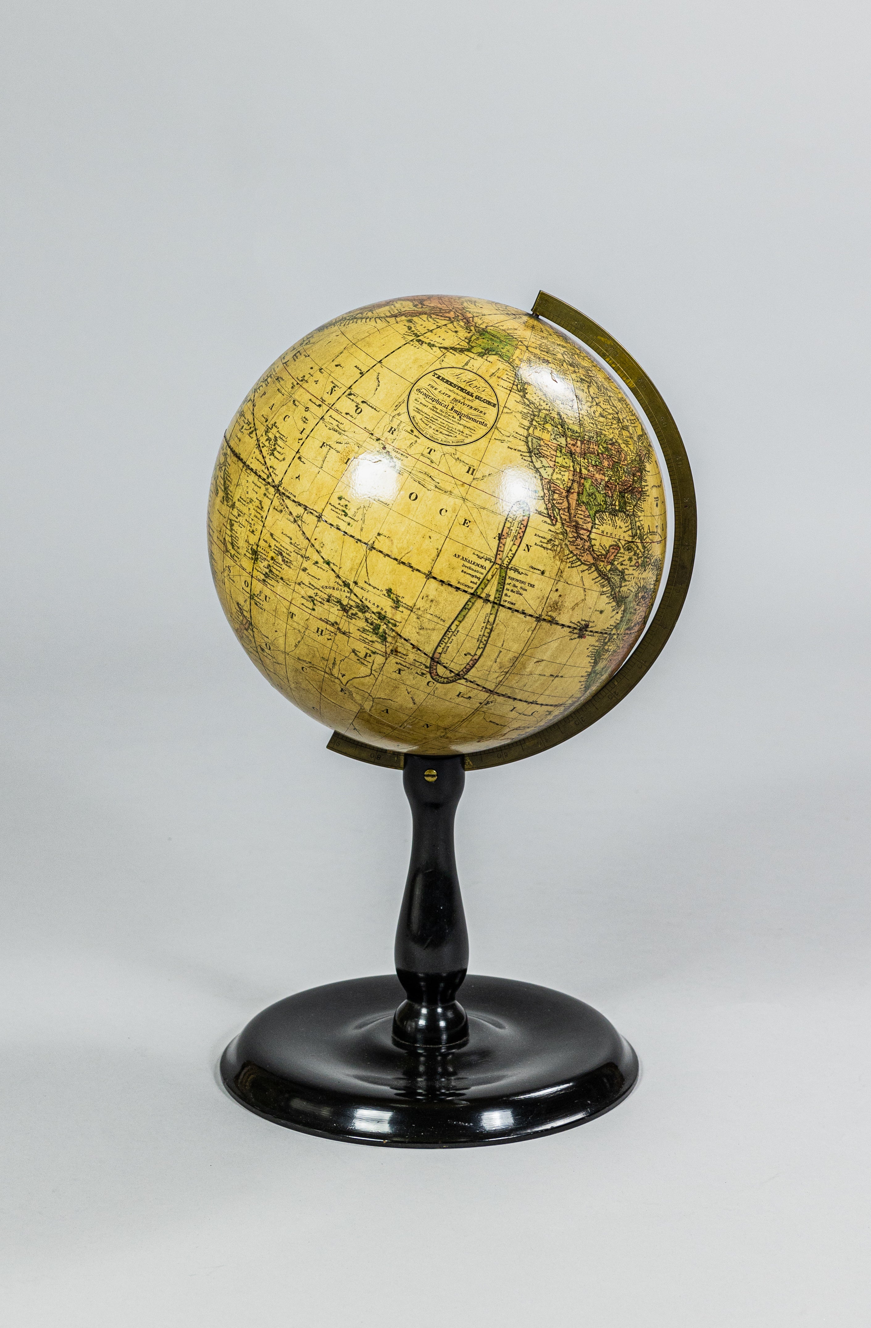 Gilman JOSLIN (1804 – 1886) Joslin’s Terrestrial Globe compiled from  Smith’s New English Globe with improvements by Annin and Smith, revised by  
