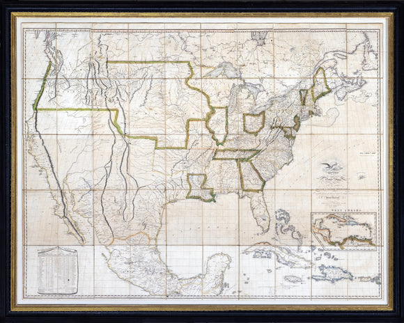 MELISH, John (1771-1822) Map of the United States with the contiguous British and Spanish Possessions...1820