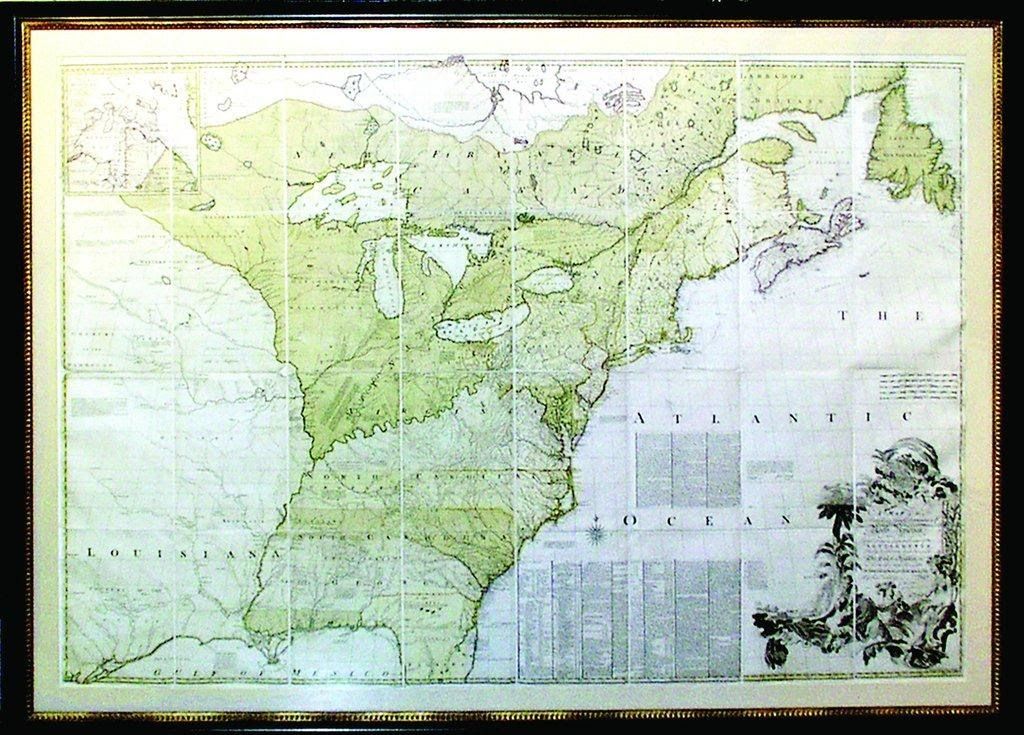 MITCHELL, John (1711-1768). A Map of the British and French Dominions in North America. London: Printed for Jefferys and Faden, [ca. 1773].