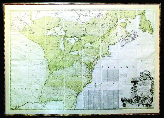 MITCHELL, John (1711-1768). A Map of the British and French Dominions in North America. London: Printed for Jefferys and Faden, [ca. 1773].