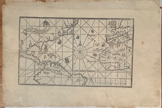 Pedro de Medina (1493-1567)  Nuevo Mundo From:  Arte de Navegar  Valladolid, 1545