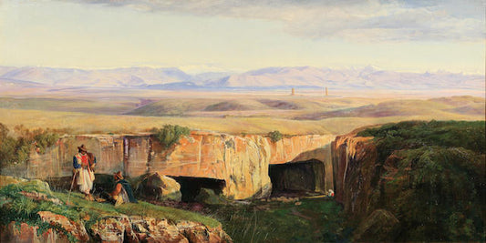 Lear, Edward (British, 1812-1888). The Campagna di Roma taken from Cervara