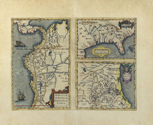 Ortelius, Abraham.  The Gulf of Mexico from Florida to Texas to Tampico.  Antwerp: 1592.