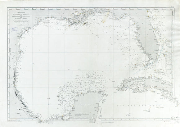 Carte Generale du Golfe du Mexique. France, 1865.