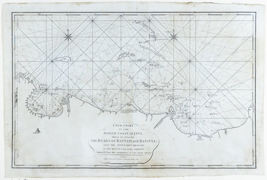 Laurie and Whittle. A New Chart of the North Coast of Java. 1794. [Java, Indonesia]