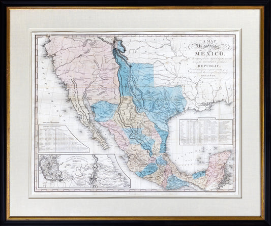 TANNER, Henry S. (1786-1858) A Map of the United States of Mexico...1846