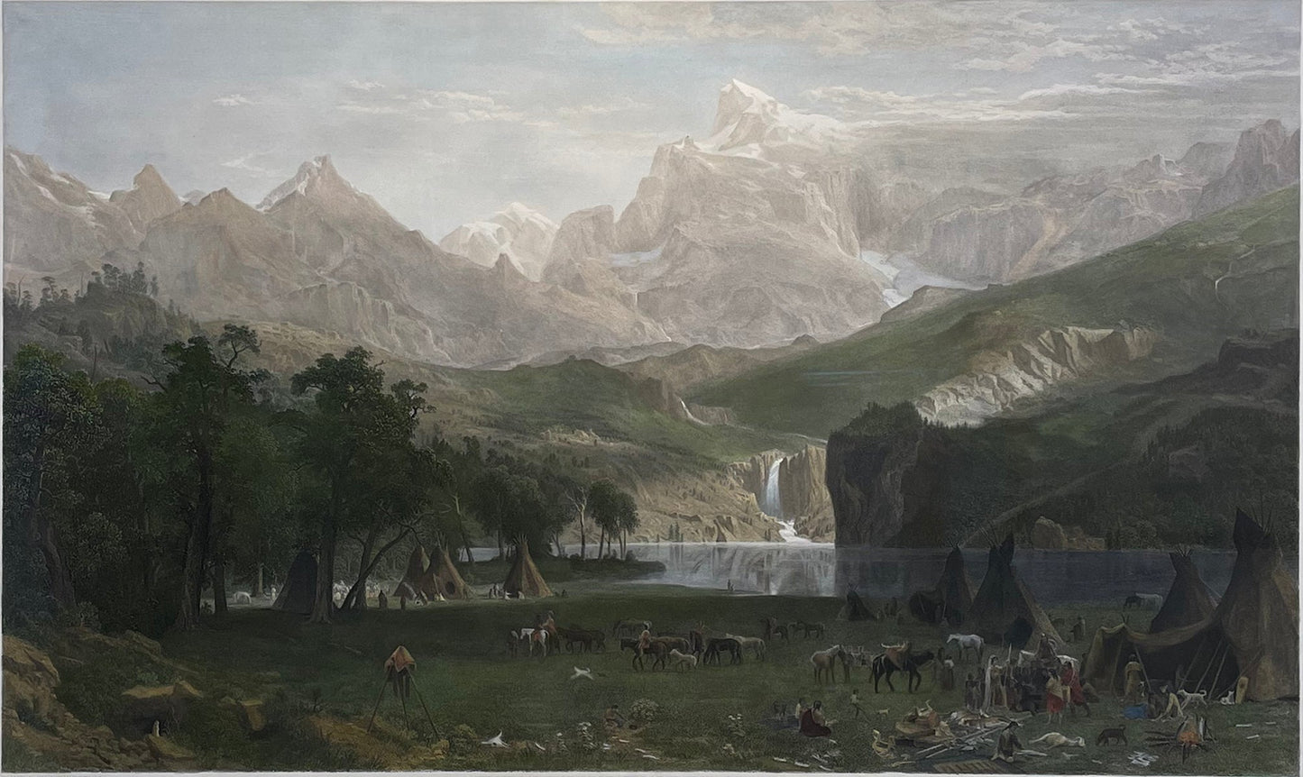 Albert Bierstadt. 'The Rocky Mountains'. Published London, Thomas McLean, 1869