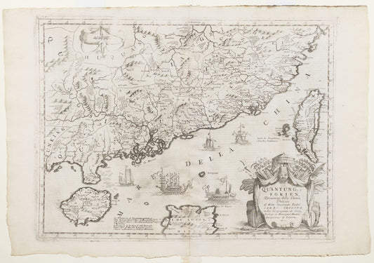 Coronelli, Vincenzo Maria. Quantung, e Folien, Provincie della China. Venice, 1695.