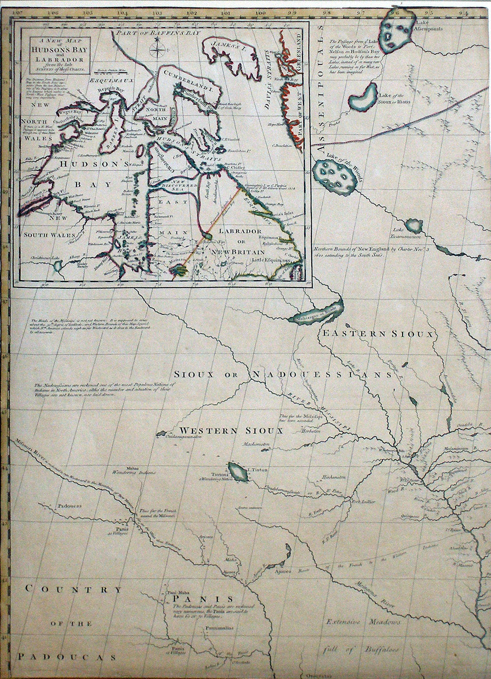 MITCHELL, John (1711-1768).  A Map of the British and French Dominions in North America. [London:] Publish'd by the Author Feb.ry 13th. 1755