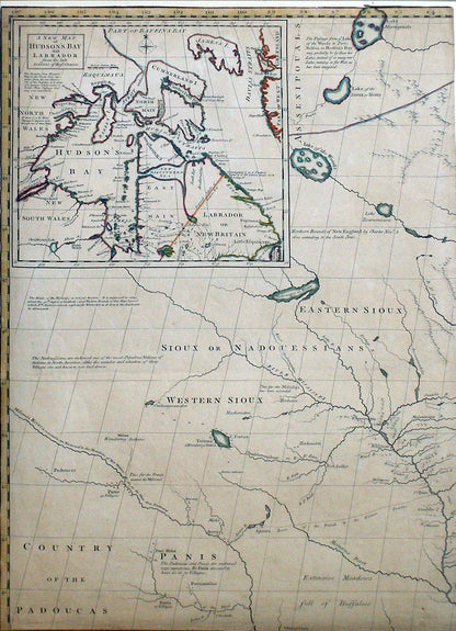 MITCHELL, John (1711-1768).  A Map of the British and French Dominions in North America. [London:] Publish'd by the Author Feb.ry 13th. 1755