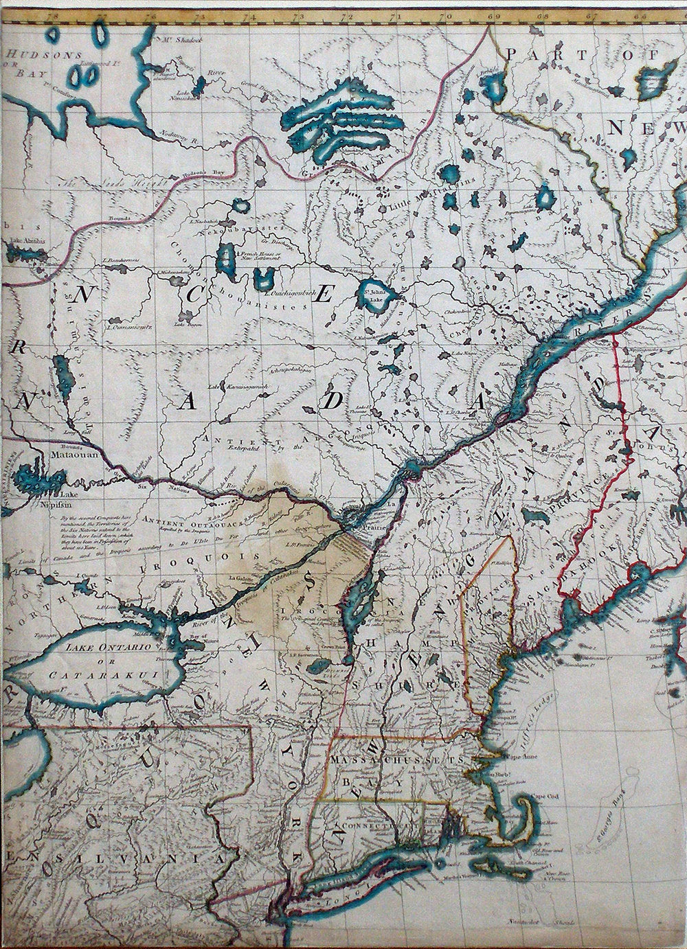 MITCHELL, John (1711-1768).  A Map of the British and French Dominions in North America. [London:] Publish'd by the Author Feb.ry 13th. 1755