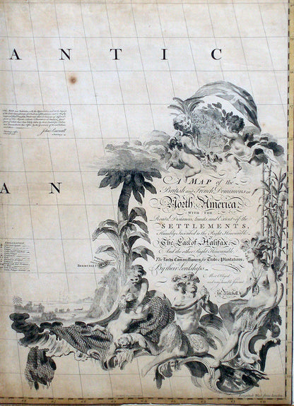 MITCHELL, John (1711-1768).  A Map of the British and French Dominions in North America. [London:] Publish'd by the Author Feb.ry 13th. 1755