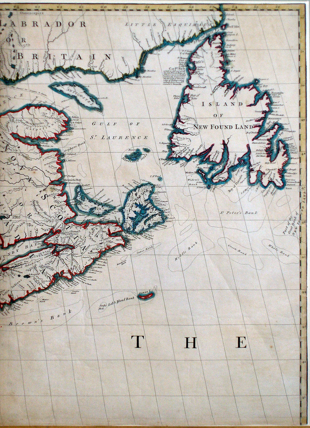 MITCHELL, John (1711-1768).  A Map of the British and French Dominions in North America. [London:] Publish'd by the Author Feb.ry 13th. 1755